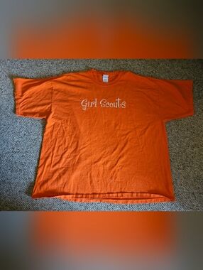 Gildan Girl Scouts Orange Shirt Size 3XL